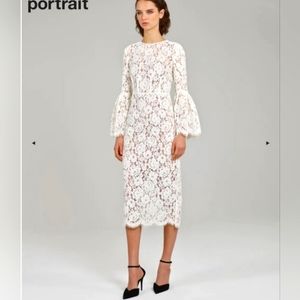 BNWT self portrait ivory cotton lace dress
